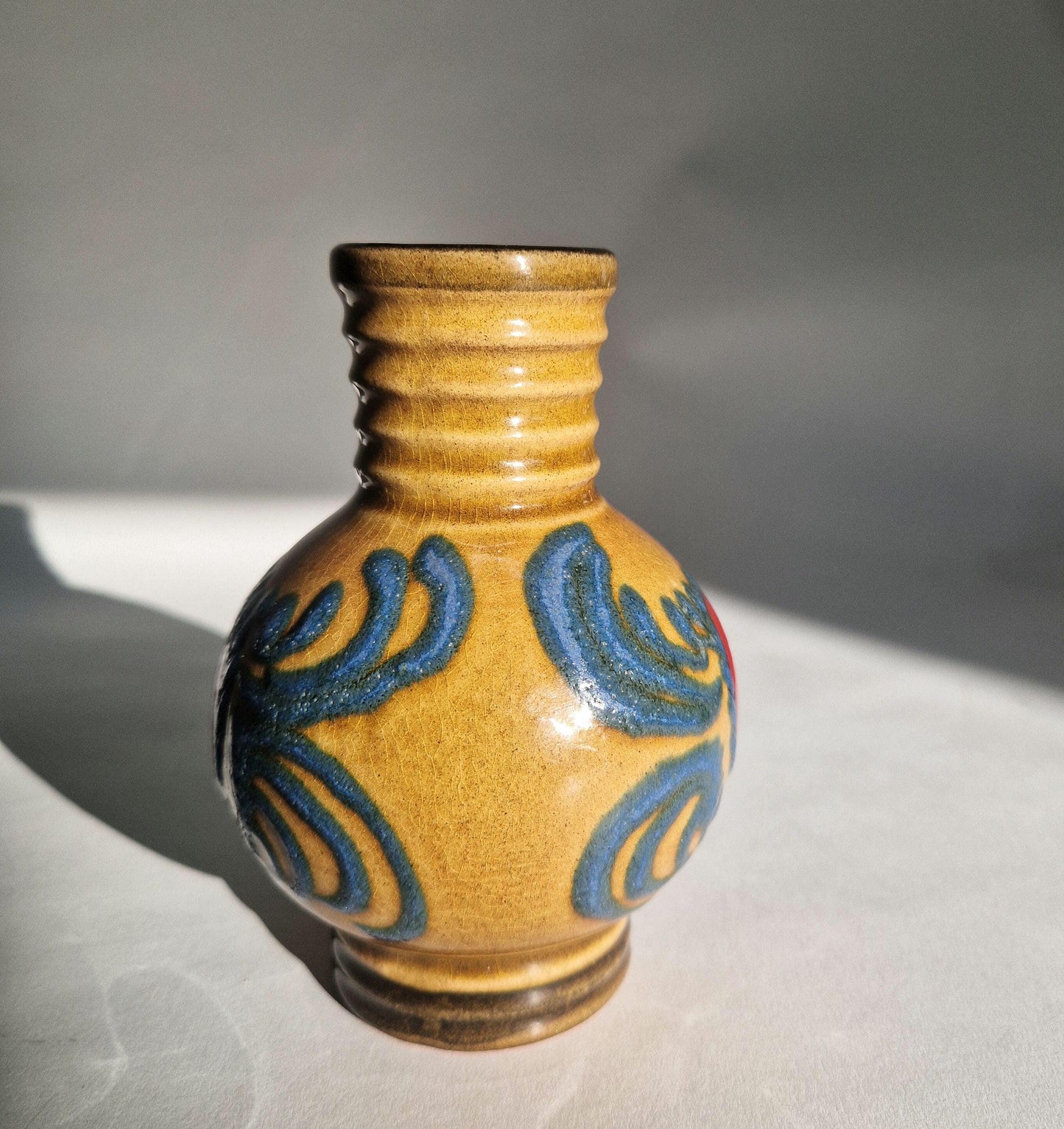 Vintage Marei Keramik Vase with Fat Lava Glaze. Mid Century