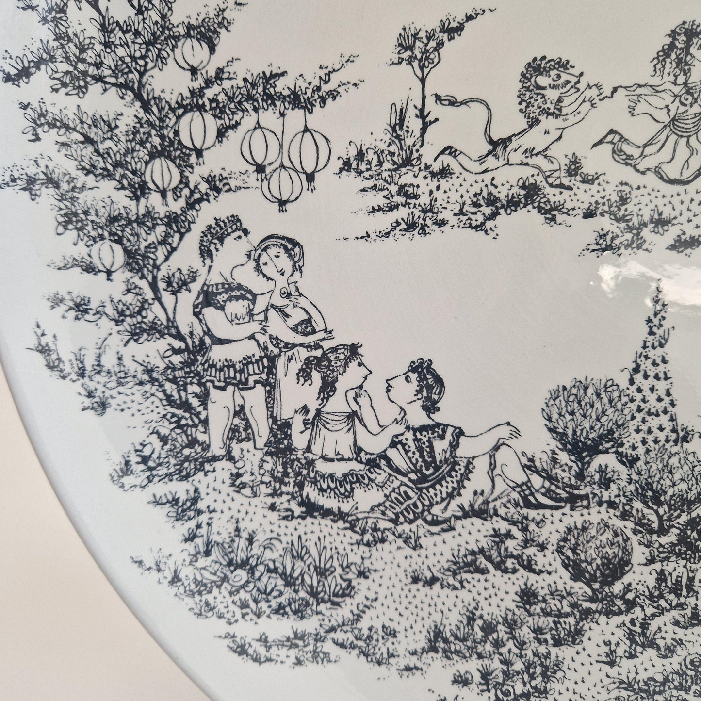 Vintage Bjørn Wiinblad 'Midsummer Night's Dream' Wall Platter, Nymölle Denmark