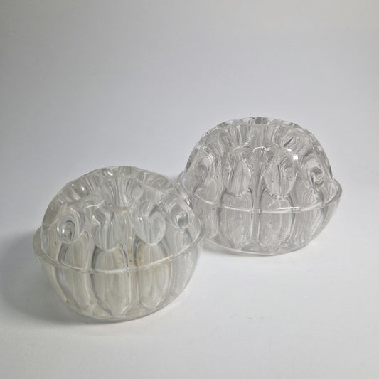 Vintage Clear Glass Florist Frogs. Ideal for Artist Paintbrushes & Pencil Holders