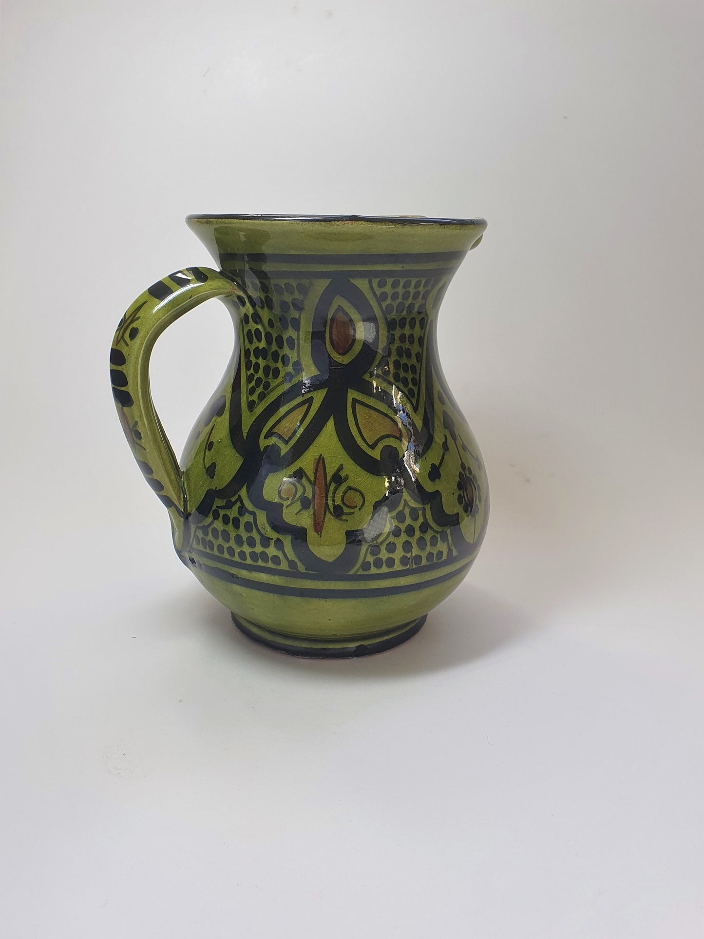 Moroccan Safi Jug, Handmade, Decorative Artwork