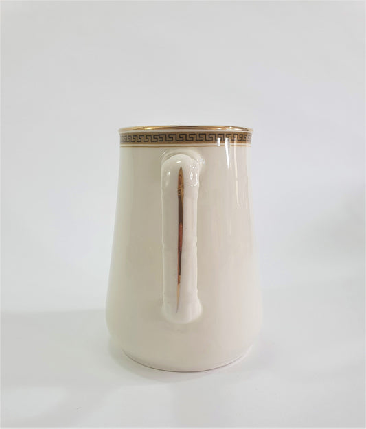 Sampson Bridgwood Ironstone Jug, Cream with Decorative Rim, Vintage, 1960's