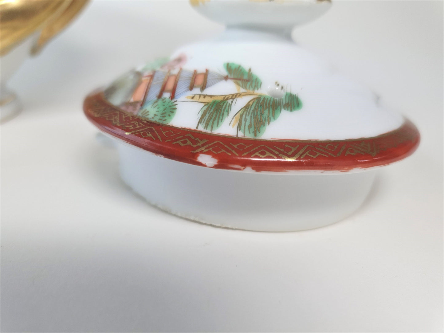 Japanese Sugar Bowl, Mid Century, Kitani, Noritake Style, Vintage, 1960's