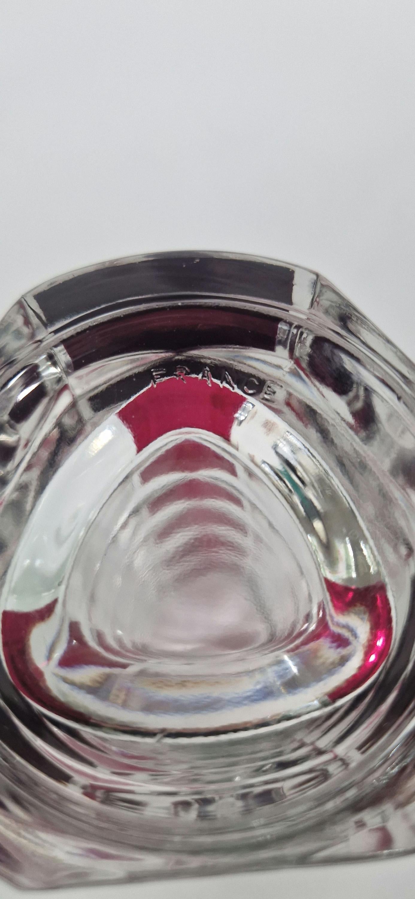 Mid Century Red and Clear  Art Glass Vase. JG Durand, France. c1960s
