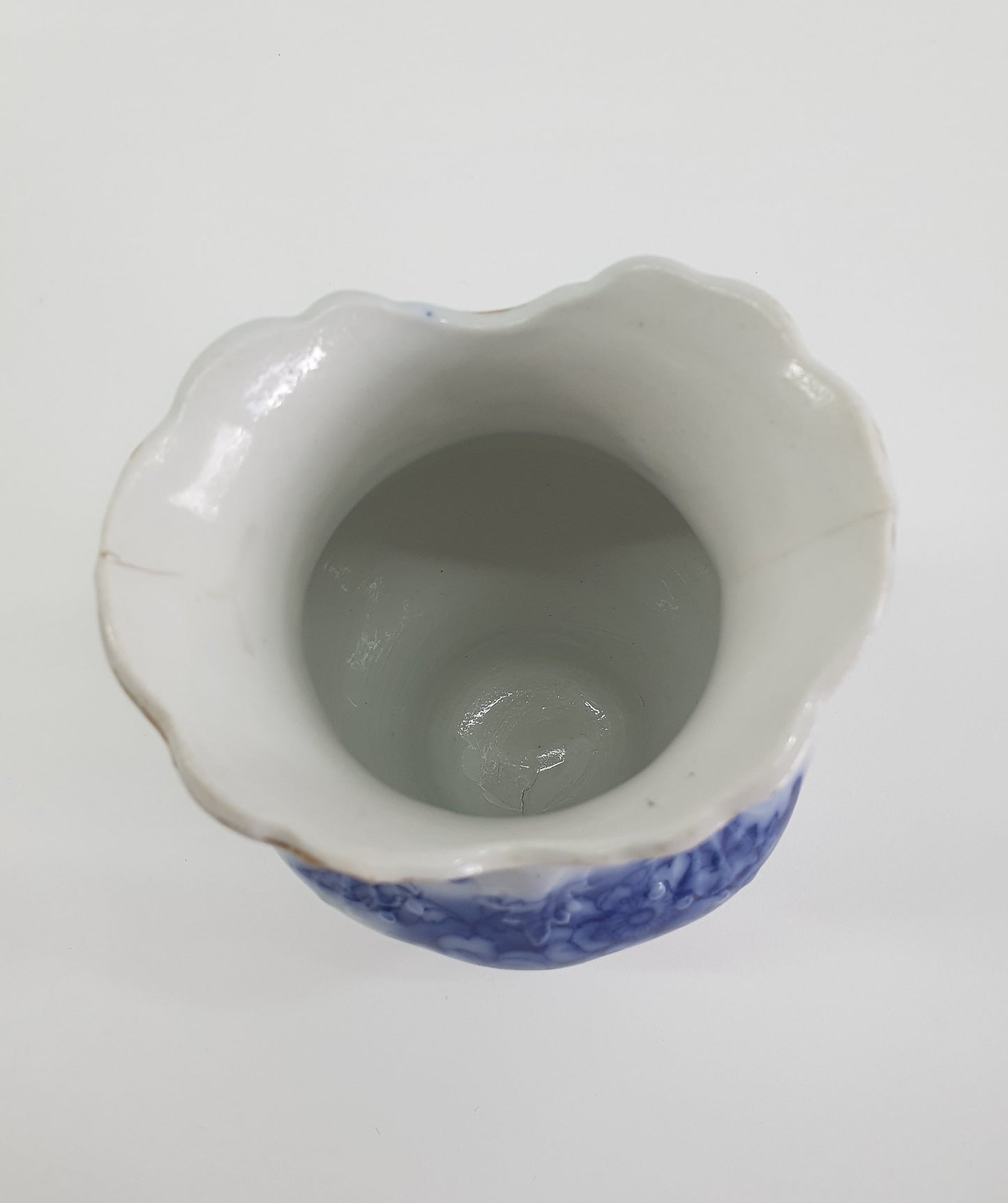 Rare Myotts 'Oriel' Flow Blue Vase or Toothbrush Holder. c1900s