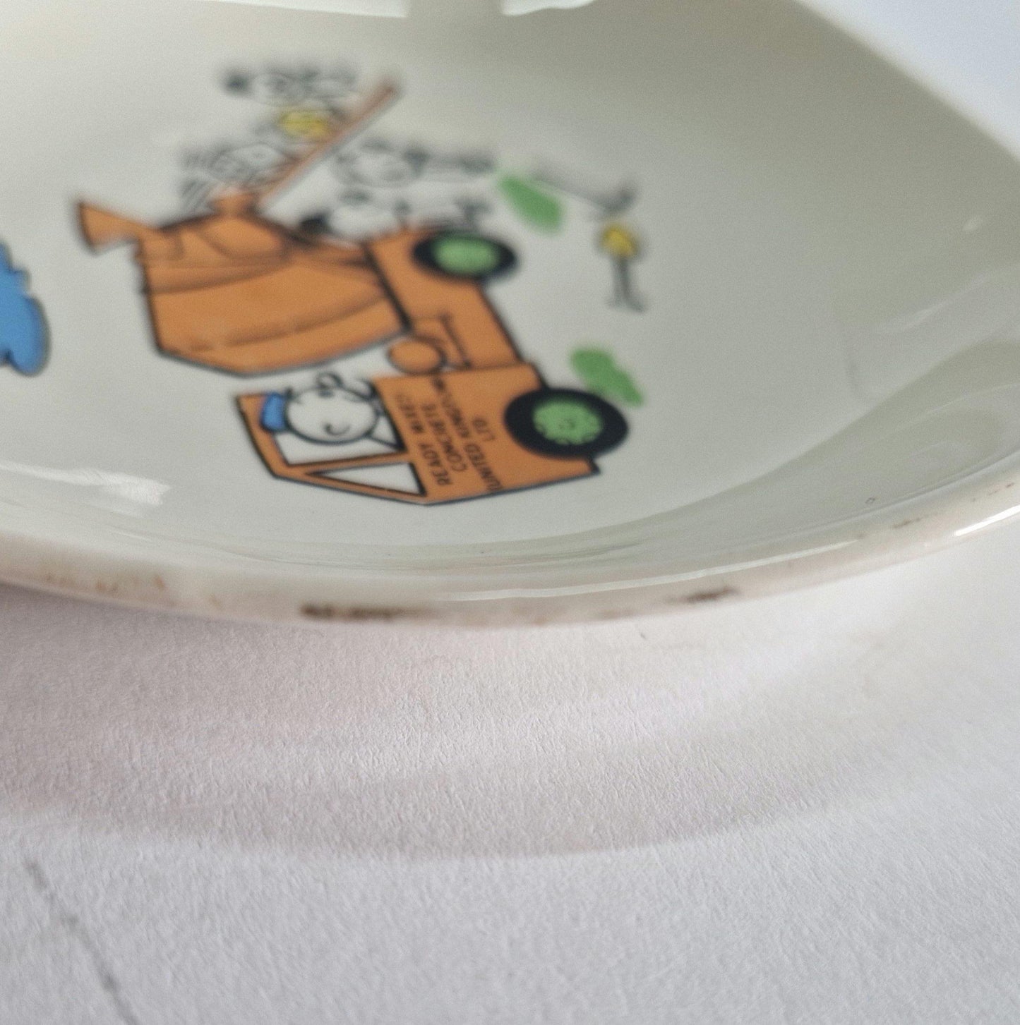 Vintage Wade Pin Dish, Humorous Concrete Mixer and Dice. c 1960s