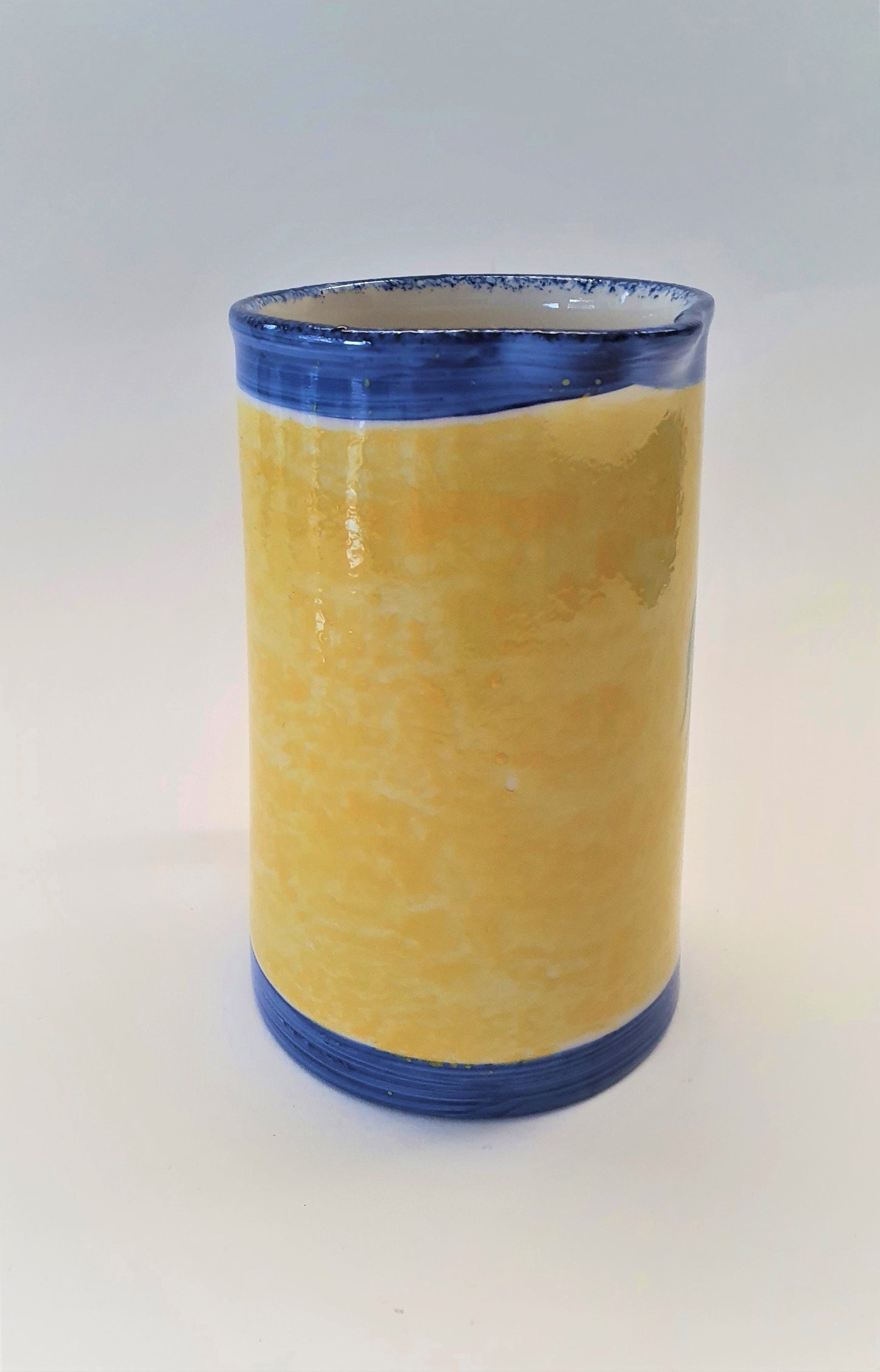 Vintage Cockerel Jug: Yellow & Blue Country Kitchen Pitcher, Made in England