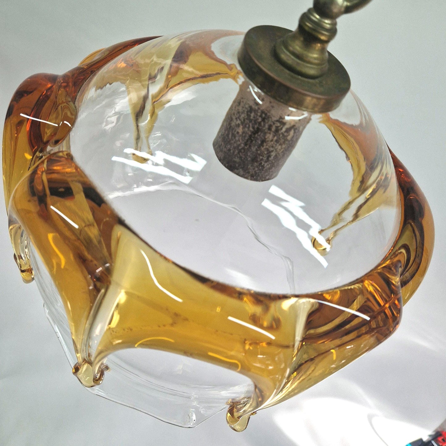 Unique Vintage Carlo Nason Mazzega Glass Lampshade. Murano Glass. Mid Century