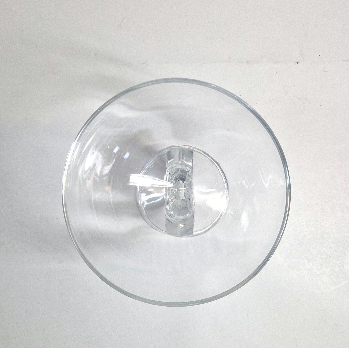 Vintage Cristal d’Arques-Durand Gaufrette Champagne Glass with Geometric Stem. c 2000s