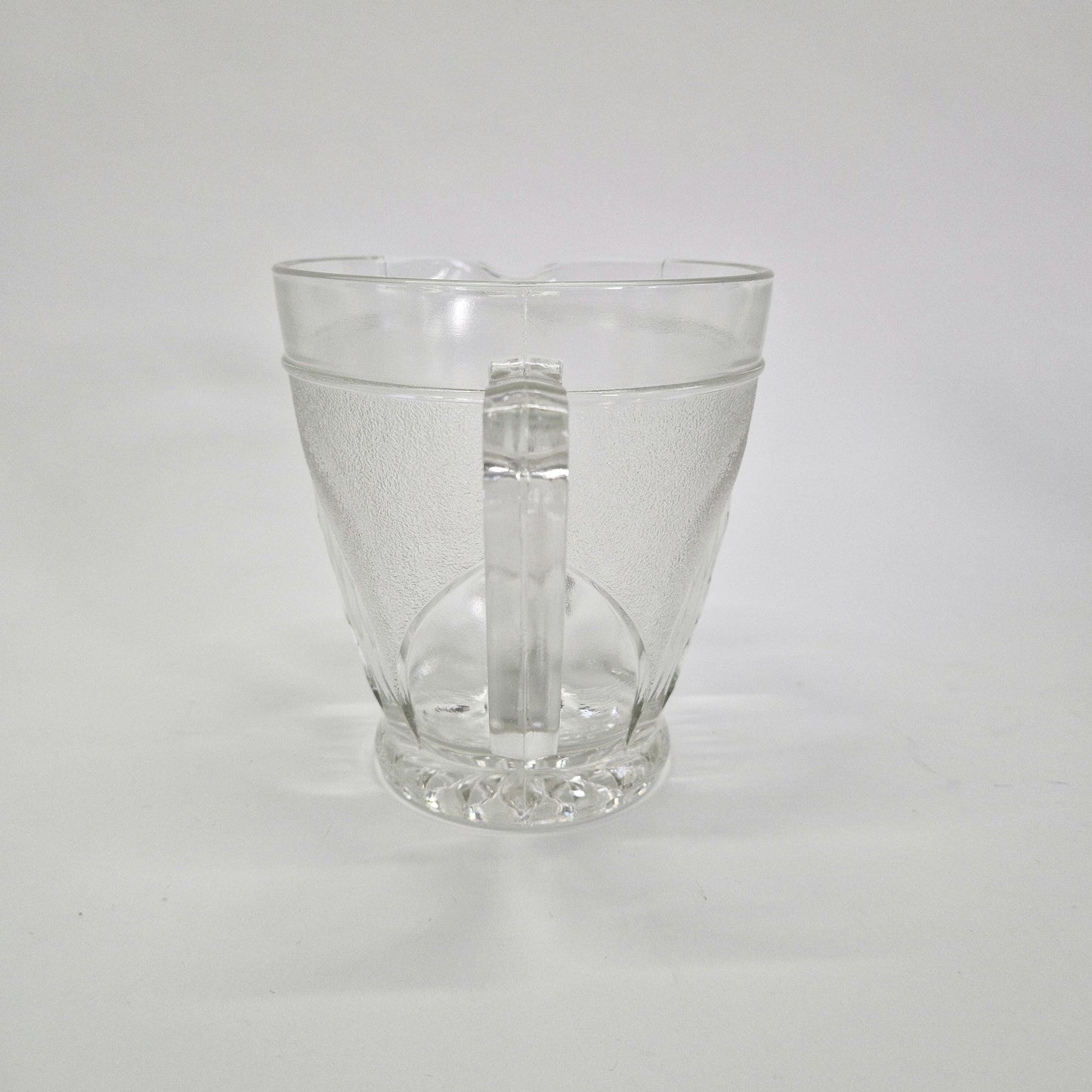 1950s Nordic Glass Jug/Pitcher by Sherdley Ravenhead. Clear and Frosted Molded Glass.